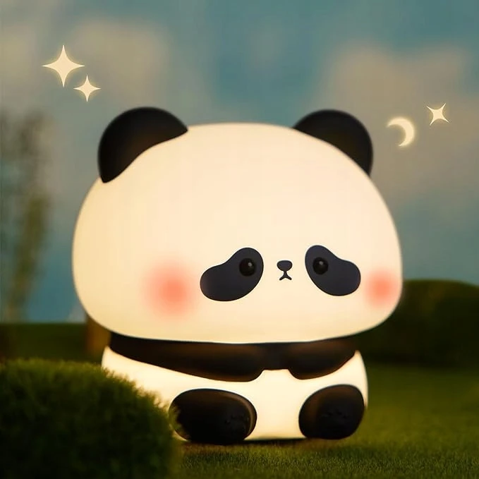 Goldlux Lampka dekoracyjna nocna LED PANDA mini 3000K akumulator + przewód USB-C