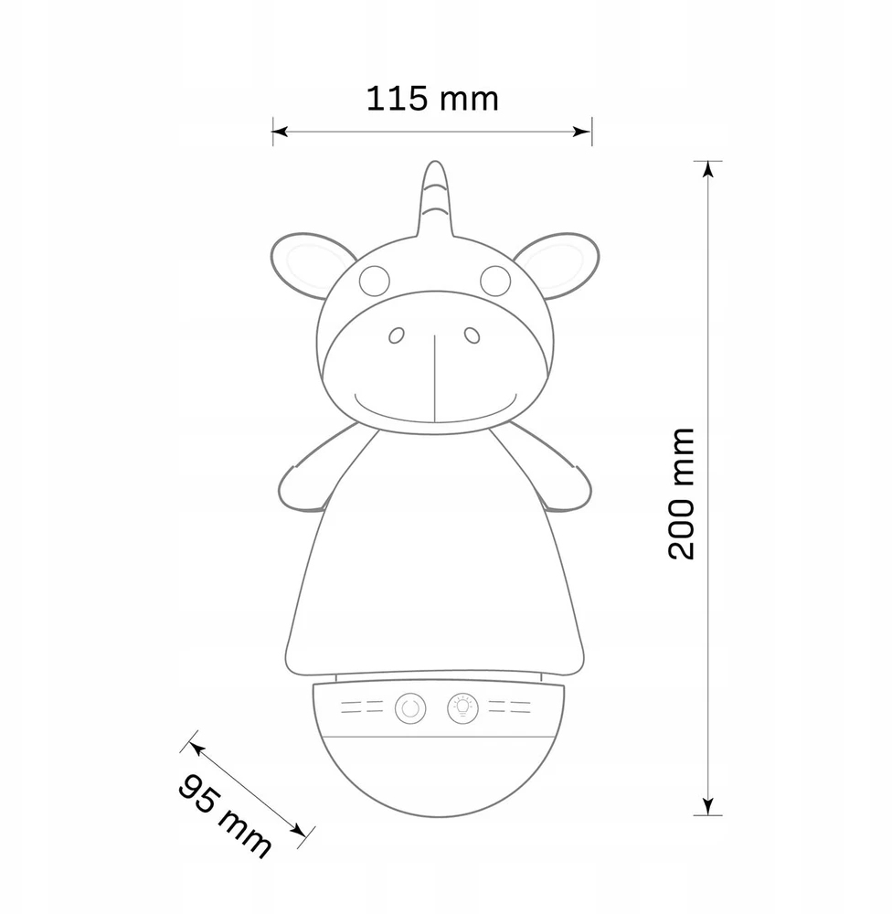 Goldlux Sanico lampka nocna JEDNOROŻEC kołysanka RGB su pozytywką na baterie 326737