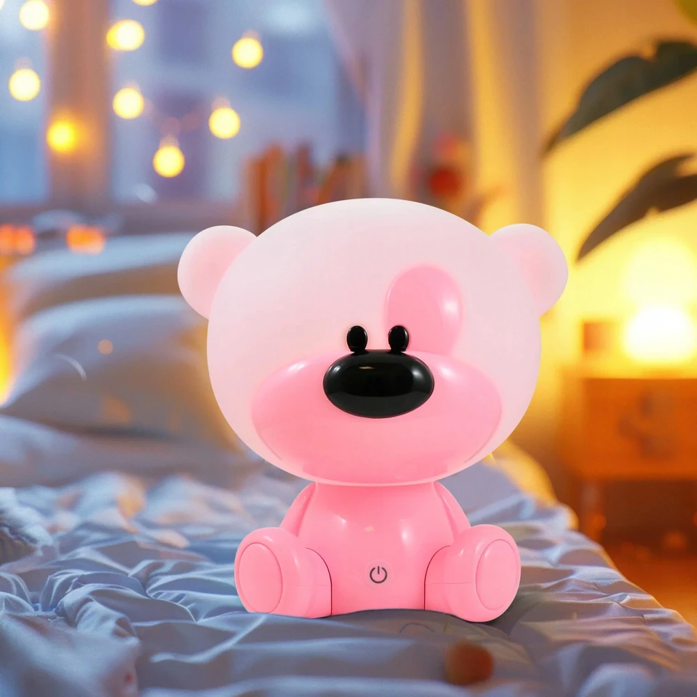 Goldlux Sanico lampka nocna MIŚ BIBI akumulator + przewód USB-C rožinė 327185