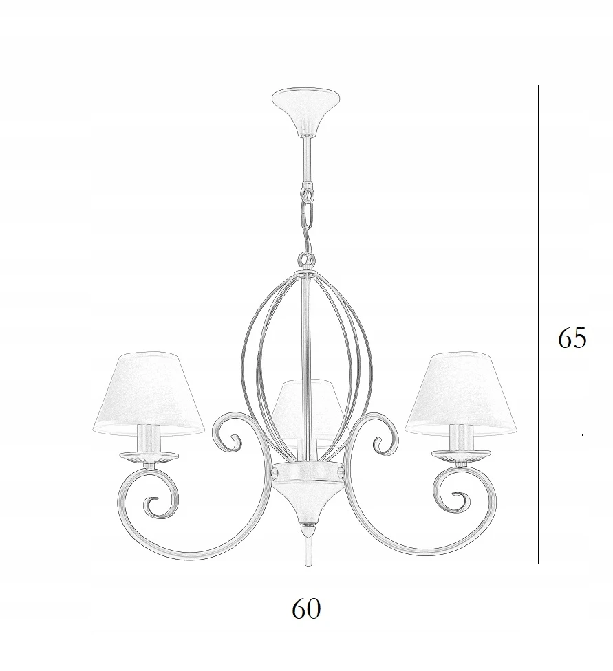 Goldsun Balta lampa sufitowa do jadalni żyrandol DOMINO 3 lampa wisząca do sypialni