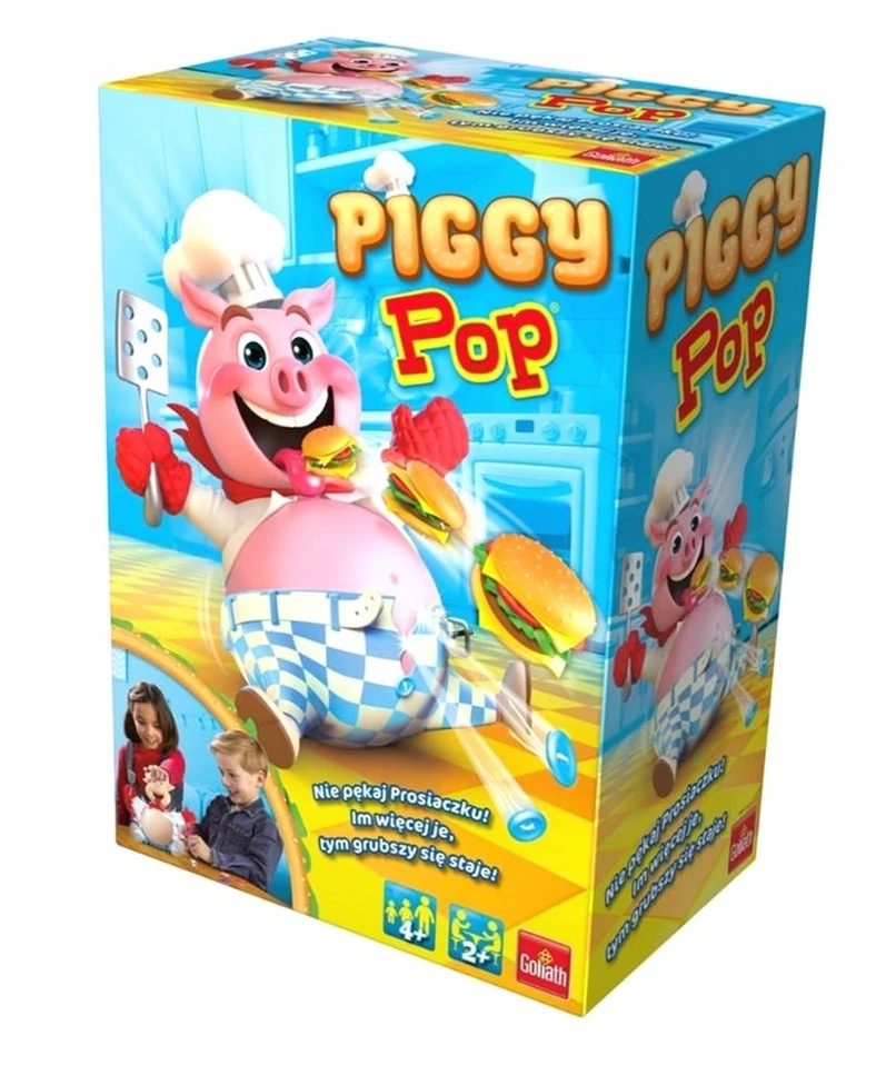 Goliath Stalo žaidimas vaikams Piggy Pop, spalvotas