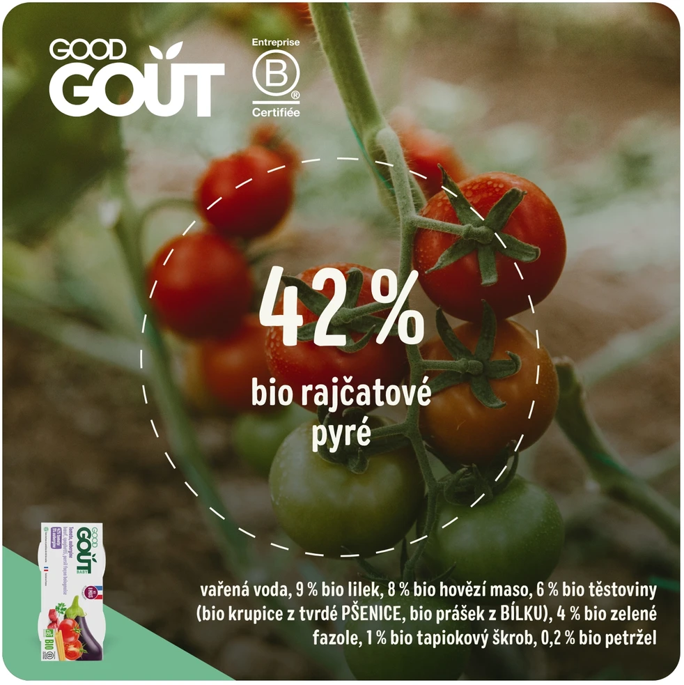 Good Gout BIO spagečiai su baklažanais ir jautiena, 2 x 190 g