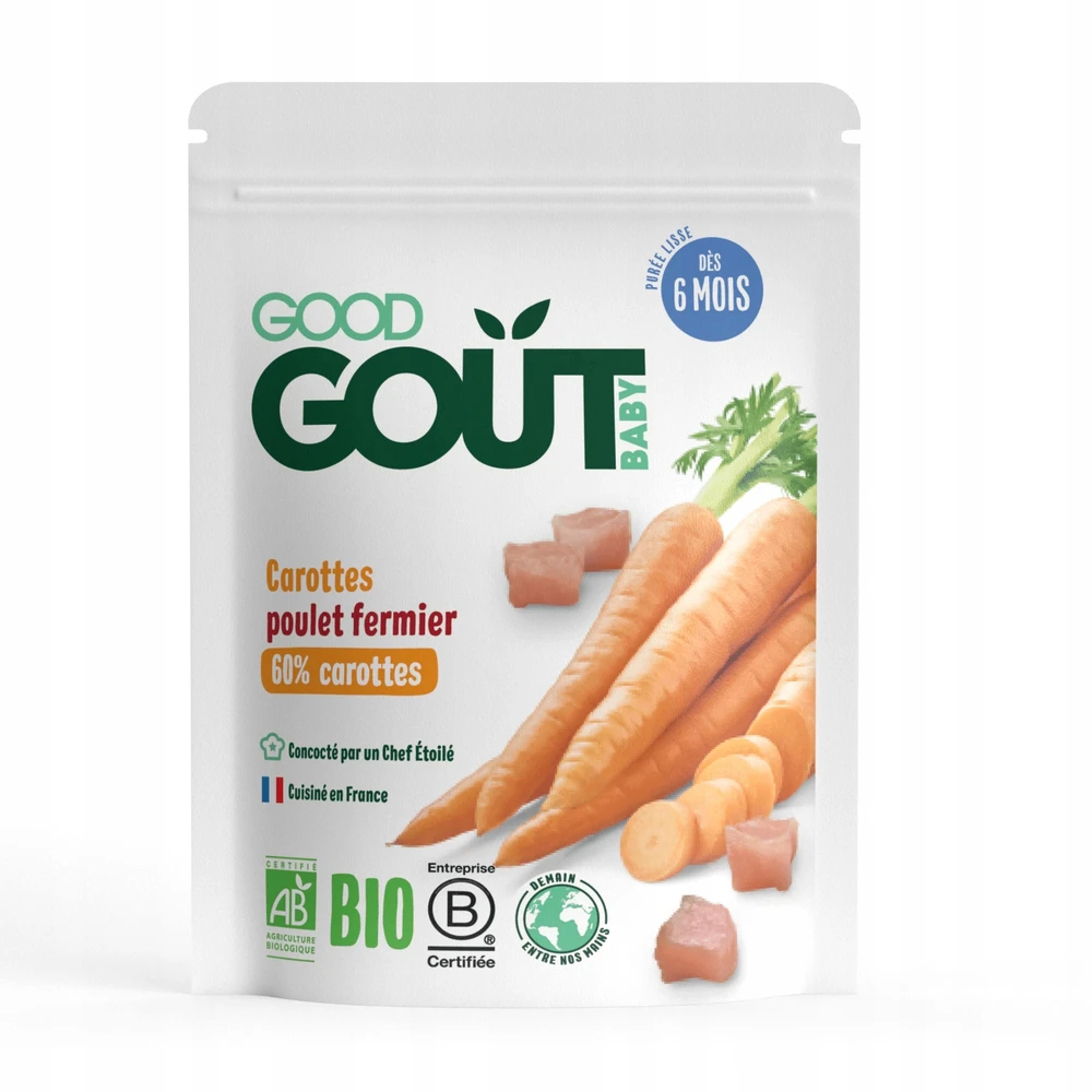 Good Gout Vakarienė vaikams Gera podagra Morkos su vištiena nuo 6 mėn. 190 g