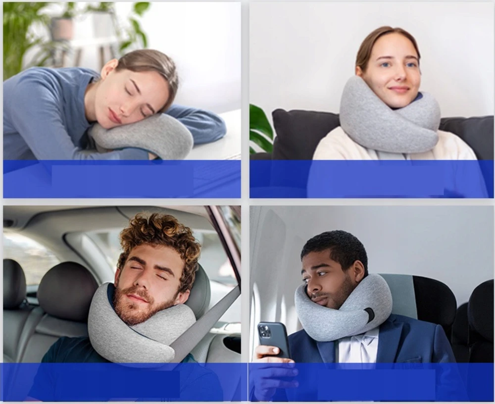 Goodbless TURISTINĖ KELIONĖS PAGALĖS GALVOS ATRAŠTA LĖKTUVO AUTOMOBILIEMS 360°