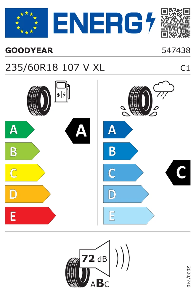235/60R18 EAGLE F1 (ASYMMETRIC) SUV AT 107V J LR EVR RXLFP XL GOODYEAR