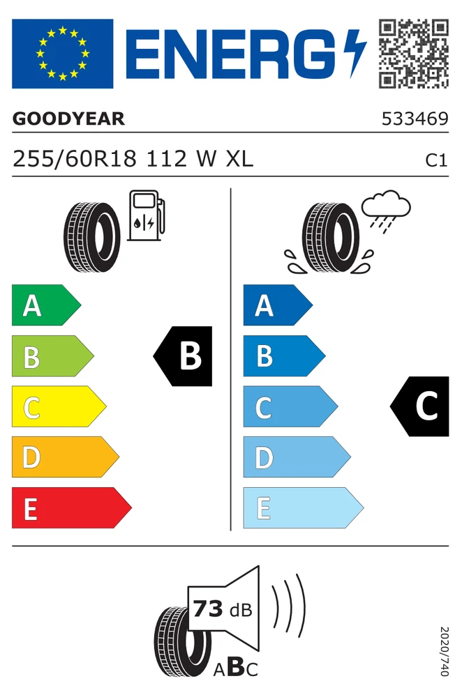 255/60R18 EAGLE F1 (ASYMMETRIC) SUV AT 112W J LR RXLFP XL GOODYEAR