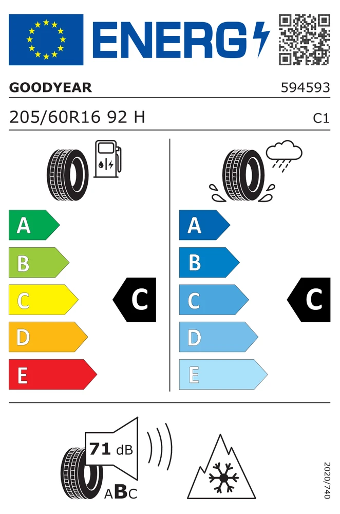Goodyear Padangos Ultragrip Performance 3 92 H ( C C B 71dB )