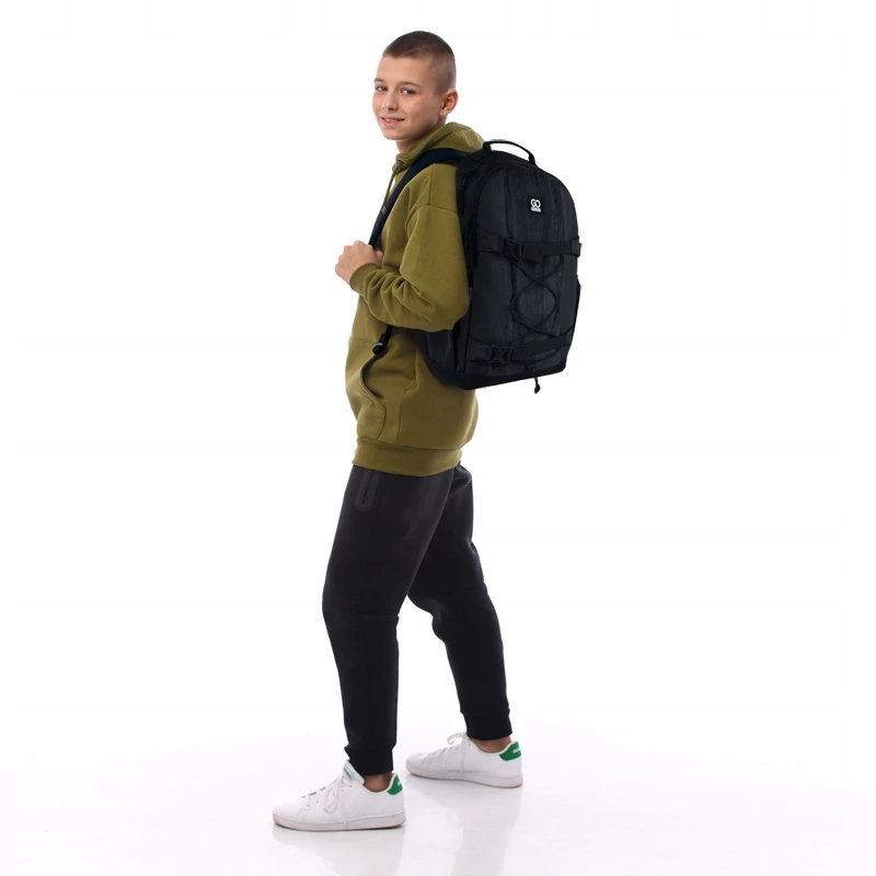 Gopack jaunimo kuprinė juoda su raišteliais, 20l