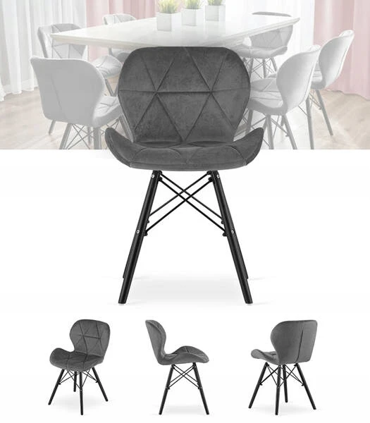 Gordon BIRO KĖDĖ Skandinaviška KĖDĖ MODERNĖ ELEGANTIŠKA MINKŠTAS AKOMINIS EKOSK