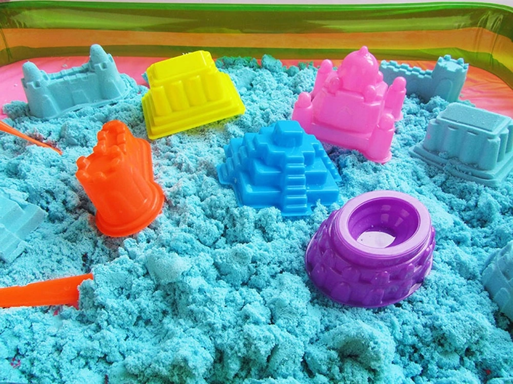 Gordon Toys KINETINIS SMĖLIS 2kg BASEINŲ PELIETO MENTELĖ SANDBIT KAUŠAS XXL RINKINYS