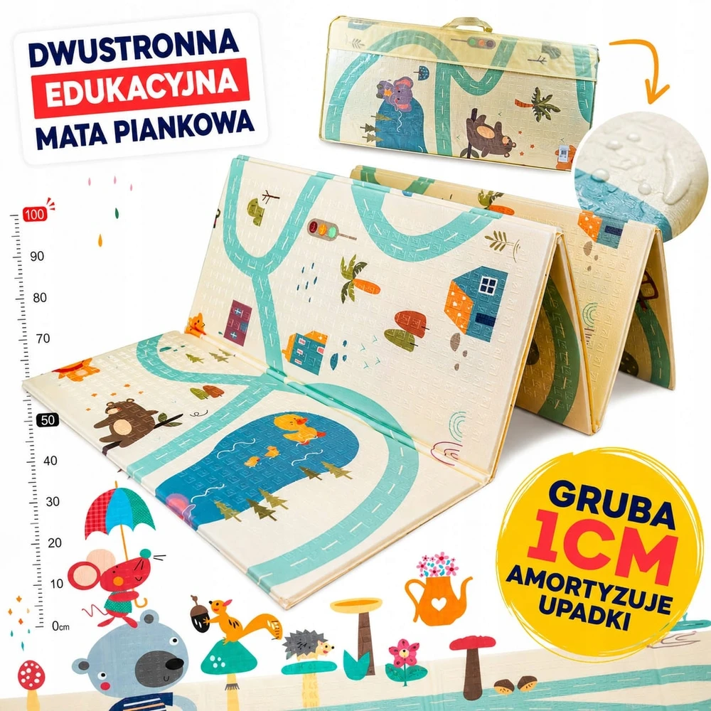 Gordon Toys XPE KILIMAS VAIKAMS, DVIŠALĖS PUTOLOS 200x180cm, ATSPIRUS VANDENIUI, sulankstomas BOHO