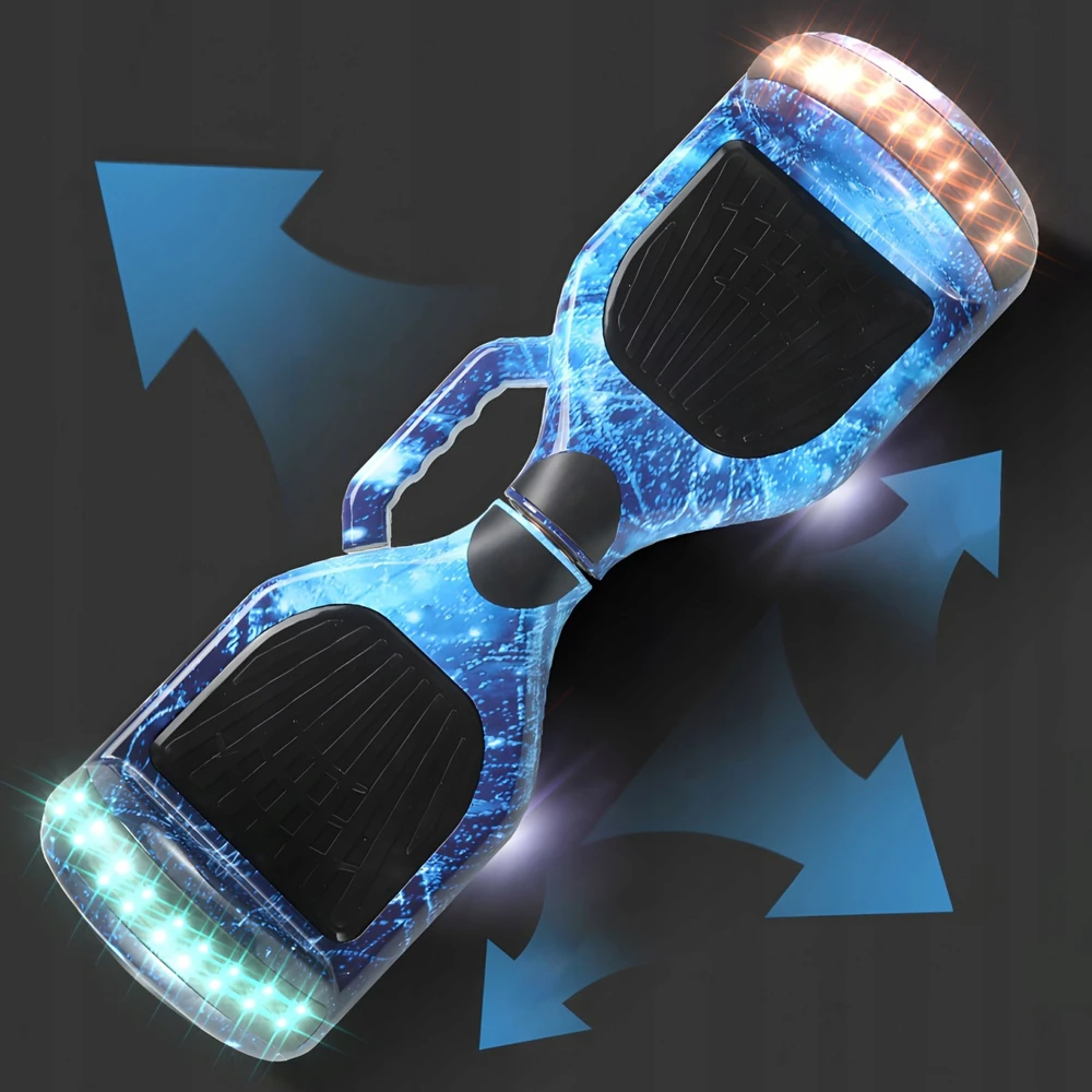 Gordon Vienvietis vaikiškas elektrinis Drift Gokartas – 3 ratų skuteris su LED, Bluetooth ir reguliuojama rėmo aukščio sistema