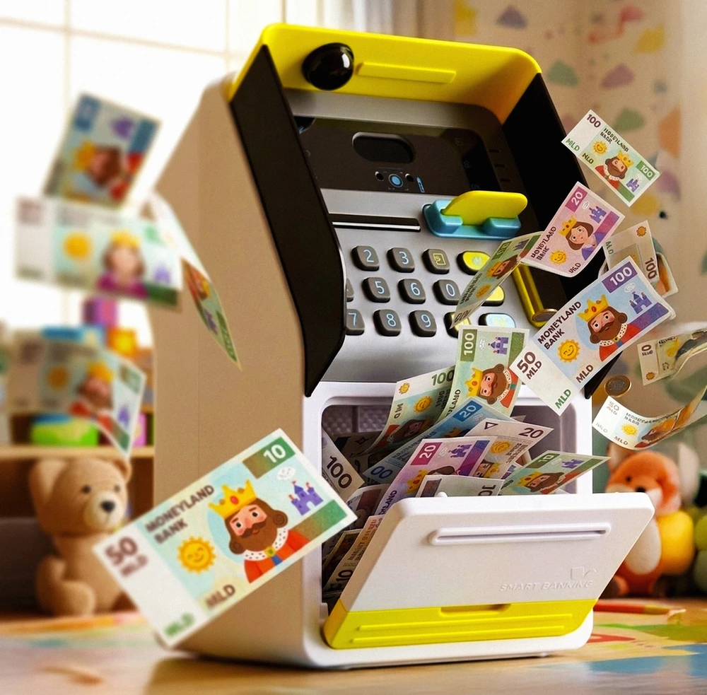Lean Toys Gotel B6D1 BANKOMAT SKARBONKA SEJF Z WYŚWIETLACZEM