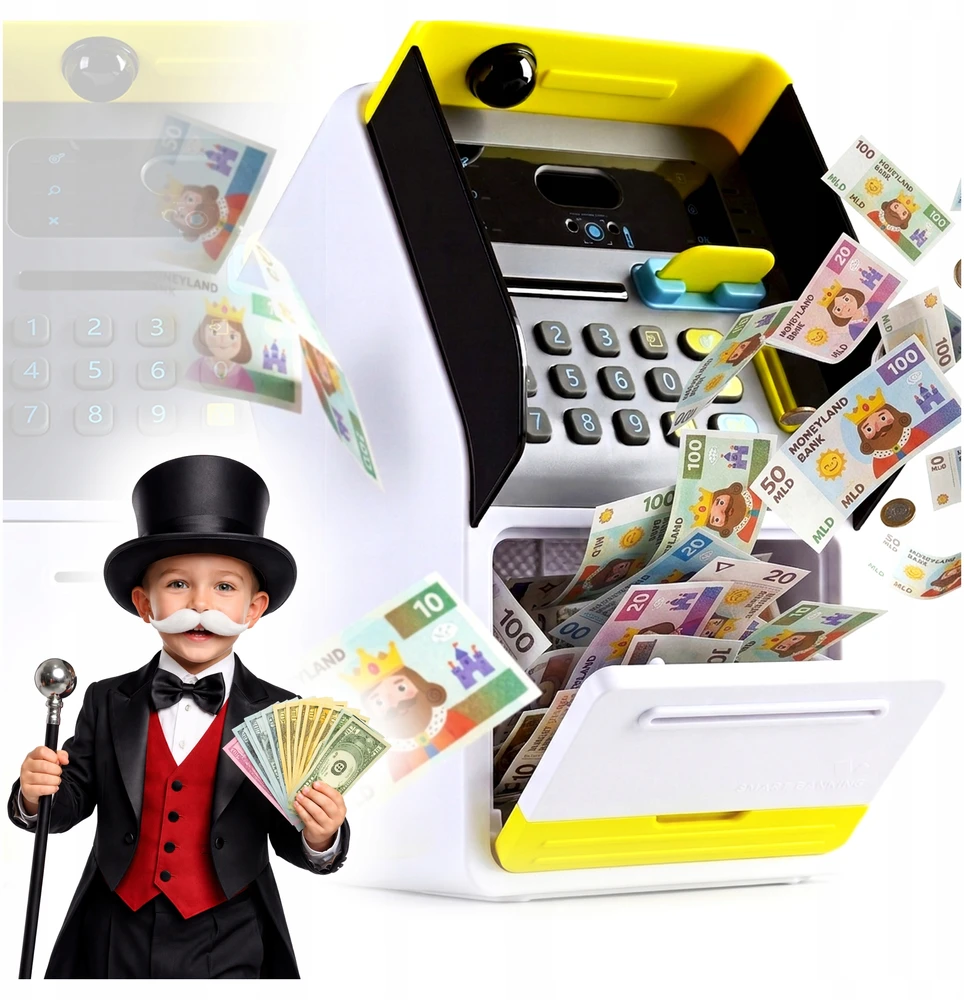 Lean Toys Gotel B6D1 BANKOMAT SKARBONKA SEJF Z WYŚWIETLACZEM