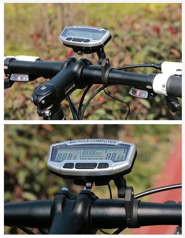 Gotel Dviračio kompiuterio laidinis LCD termometro apšvietimas, atsparus vandeniui