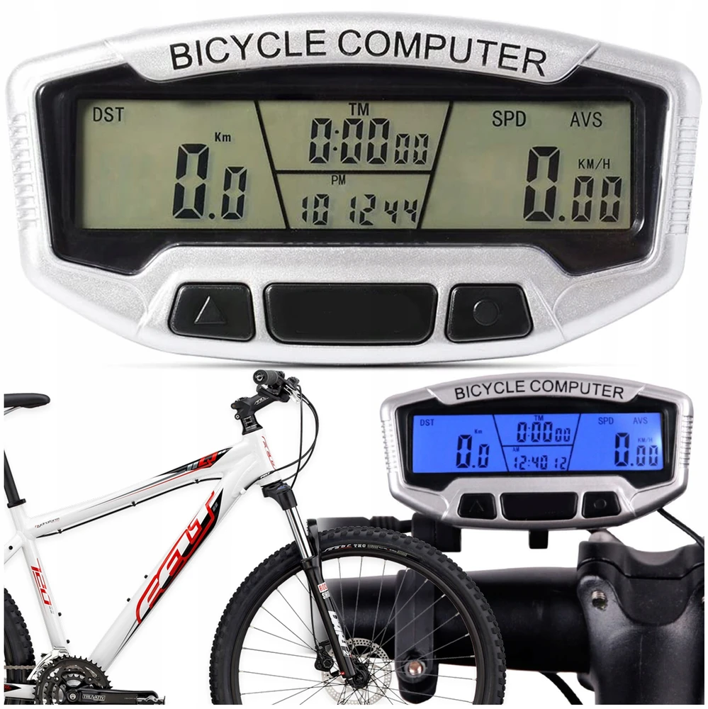 Gotel Dviračio kompiuterio laidinis LCD termometro apšvietimas, atsparus vandeniui