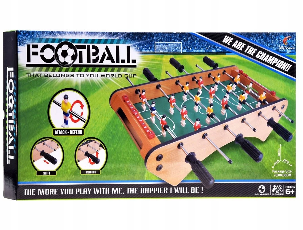 Gotel FUTBOLO VAKĖLIŲ ŽAIDIMAS FUTBOLIS DIDELIS MEDINIS FUTBOLO STALAS ŽAIDIMUI
