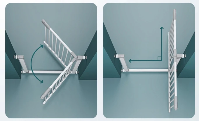 Gotel Laiptų vartų barjeras, apsaugantis įėjimo duris 76-125 cm