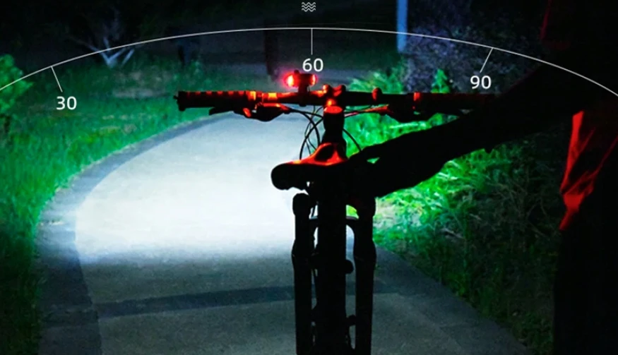Gotel Lampka Lampa Rowerowa Na Kierownicę Z Licznikiem Alarmem Klaksonem USB