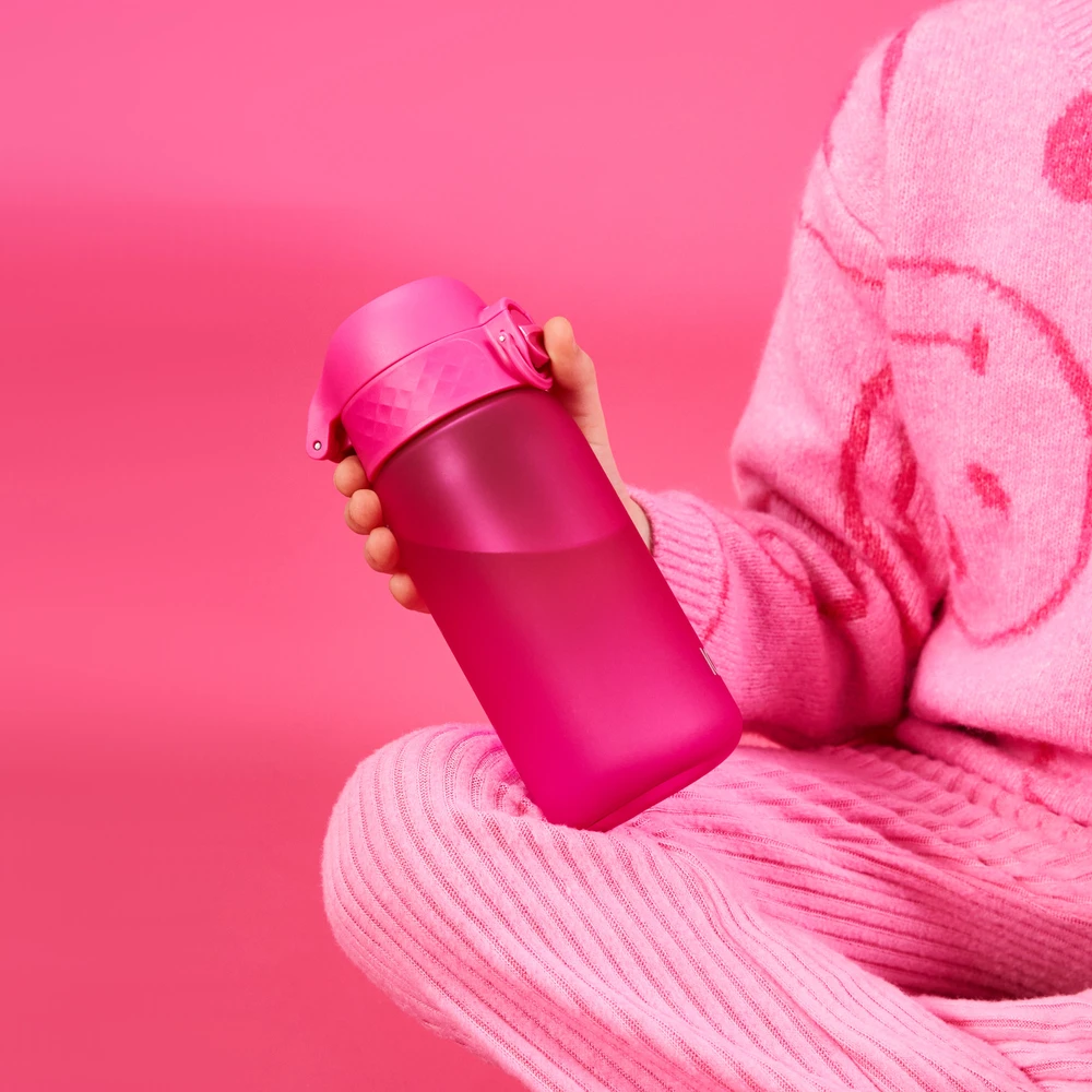 Gertuvė Gourde - ION8 - Rožinė - 350 ml - Be BPA - Saugus uždarymas - Ideali žygiams