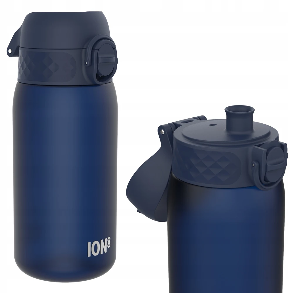 Gertuvė Gourde - ION8 - Tamsiai mėlyna - 350 ml - Be BPA - Atidarymas viena ranka - Ideali žygiams