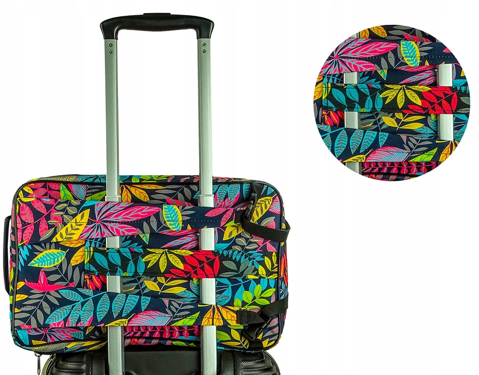 Gracio BACKPACK augalų raštas AIRPLANE Ryanair Wizzair salono krepšys talpus