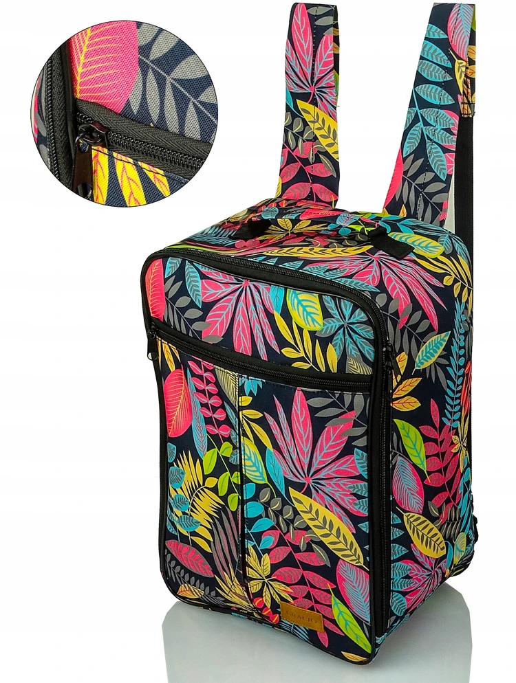 Gracio BACKPACK augalų raštas AIRPLANE Ryanair Wizzair salono krepšys talpus