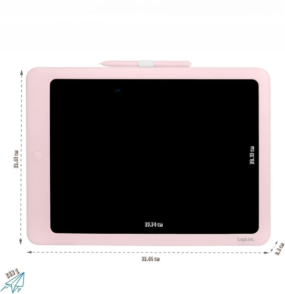 Grafinis planšetinis kompiuteris LCD 14 colių rožinė LogiLink daugiaspalvė vaikams