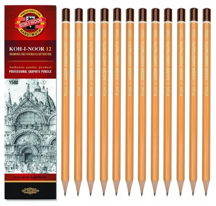 Grafitinis pieštukas 1500/8B (12vnt) - Koh-I-Noor