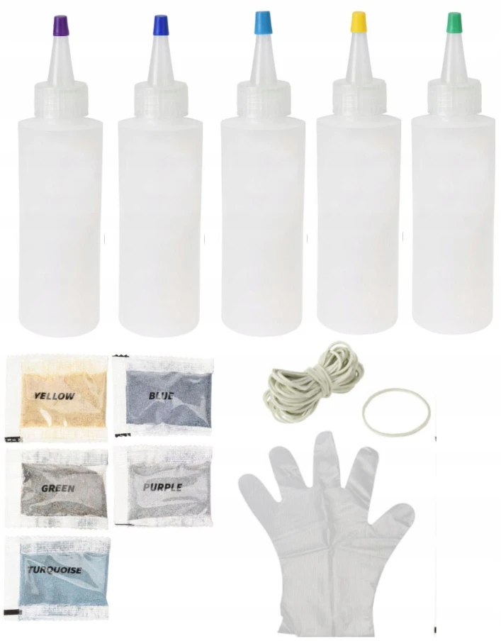 Grafix AUDINIAI DAŽAI DYE TIE DYE DRABUŽIAI DYE KIT 5 spalvų