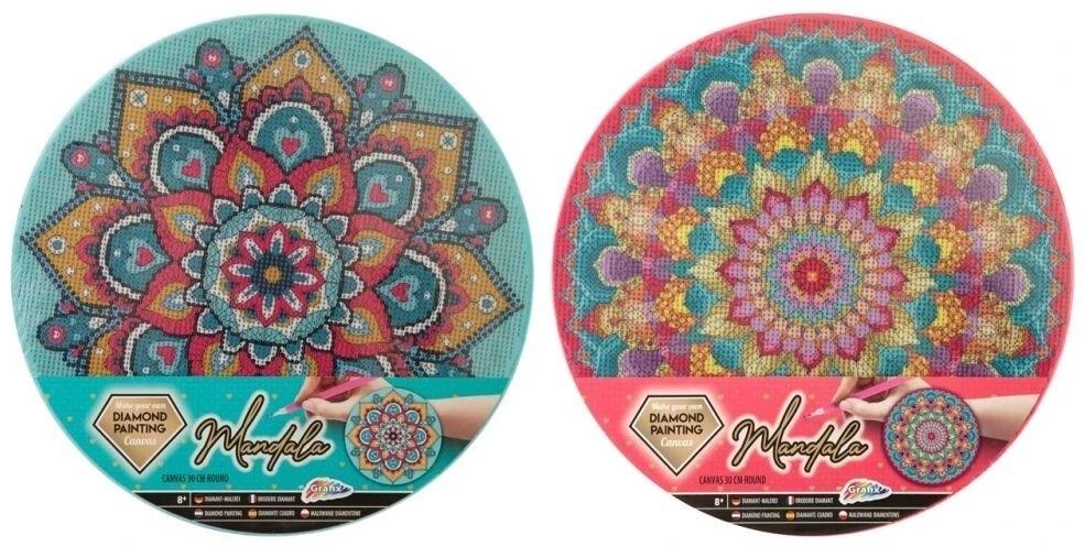 Grafix Masters of Art, Rožinė Mandala Creative deimantinė mozaika 30 cm