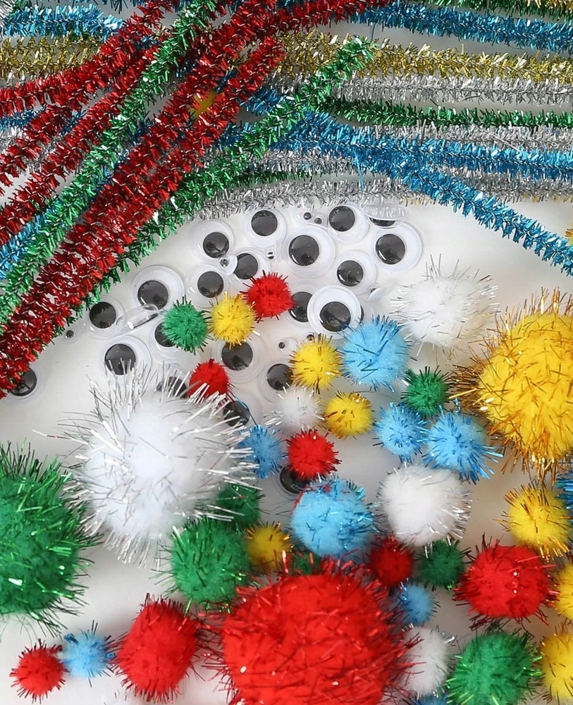 Grafix MEGA KŪRYBINIS RINKINYS Meninis 500 elementų Scrapbooking lagaminas