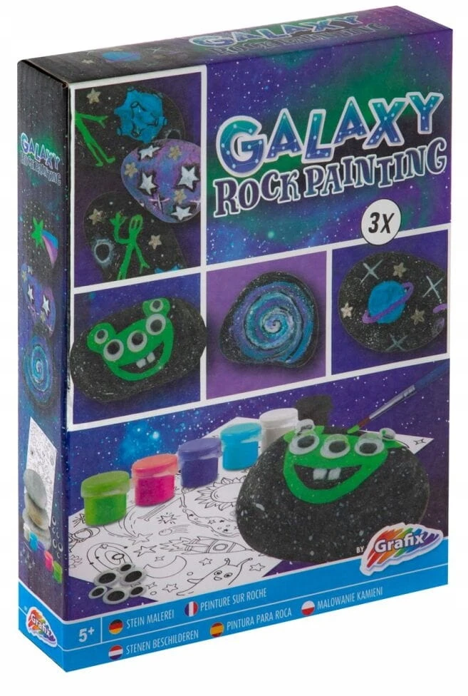 Grafix Rinkinys "galaxy Rock Painting" – kūrybiškas akmenukų dekoravimas