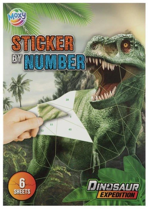 Grafix Tapyba su lipdukais Dinozauras / Dinozaurai - Paveikslėlis su lipdukais