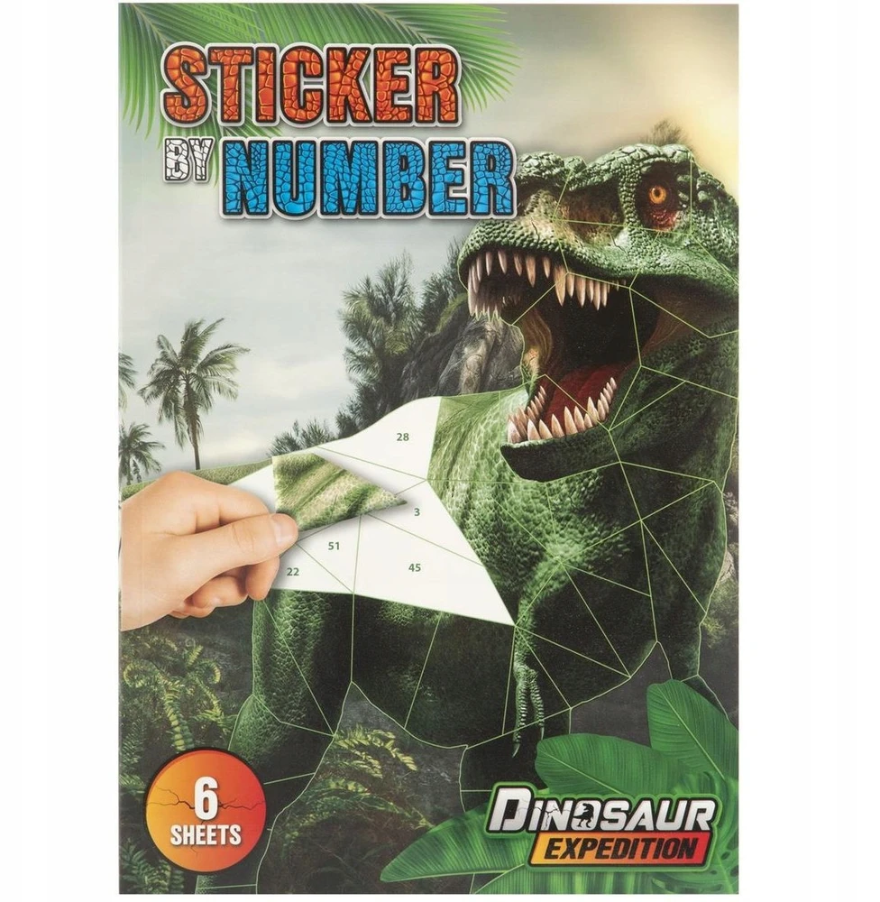 Grafix Tapyba su lipdukais Dinozauras / Dinozaurai - Paveikslėlis su lipdukais