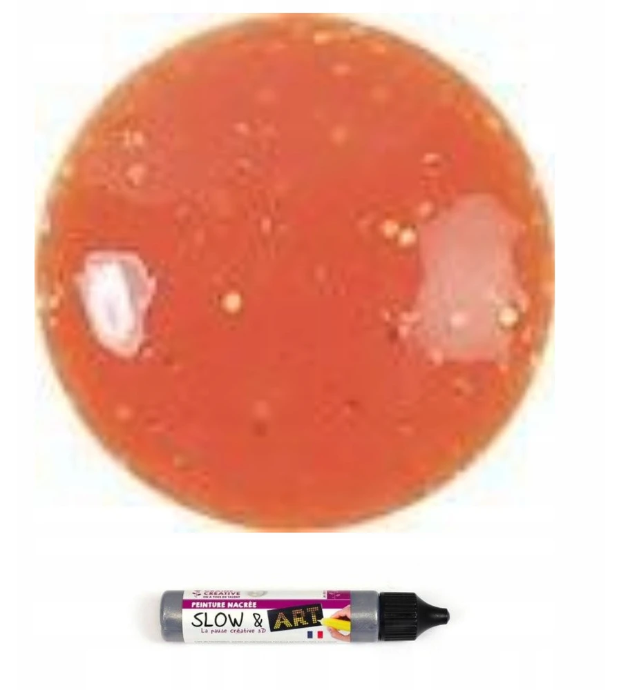 Graine Creative Lėta tapyba & Menas - oranžinis blizgučiais - 30 ml