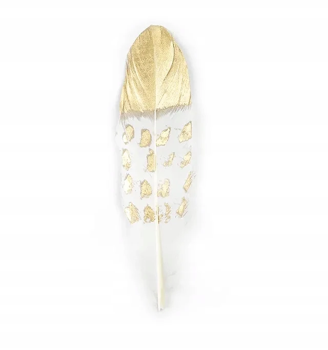 Fiorello Grand Dekoratyvinės auksinės plunksnos 13-19 cm 8 vnt