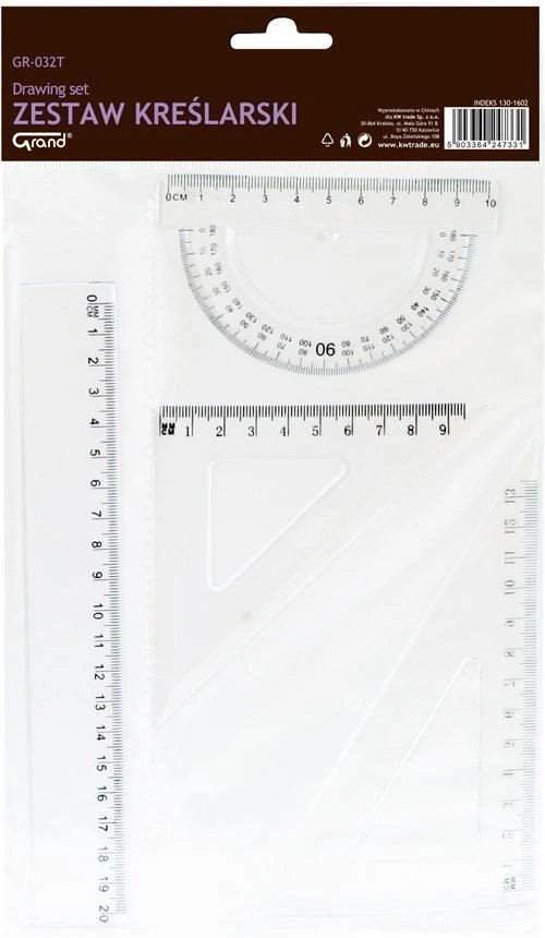 Grand Rinkinys geometryczny transparent GR-032T (197820)