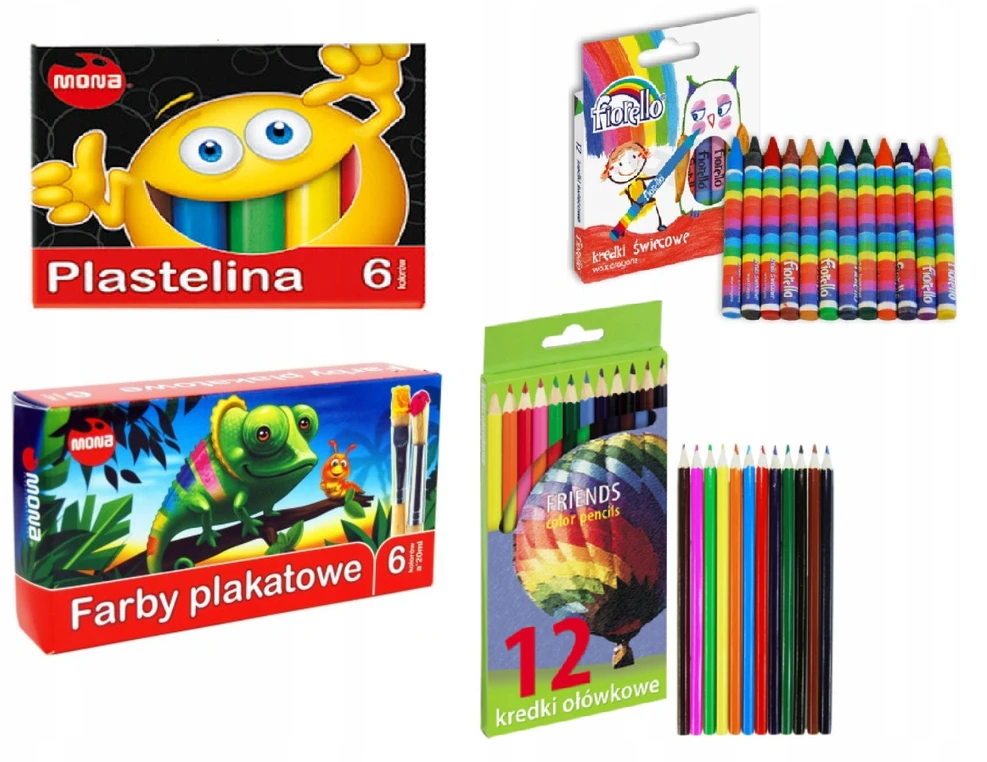 Grand Spalvoti pieštukai vaikams, 12 vnt. rinkinys