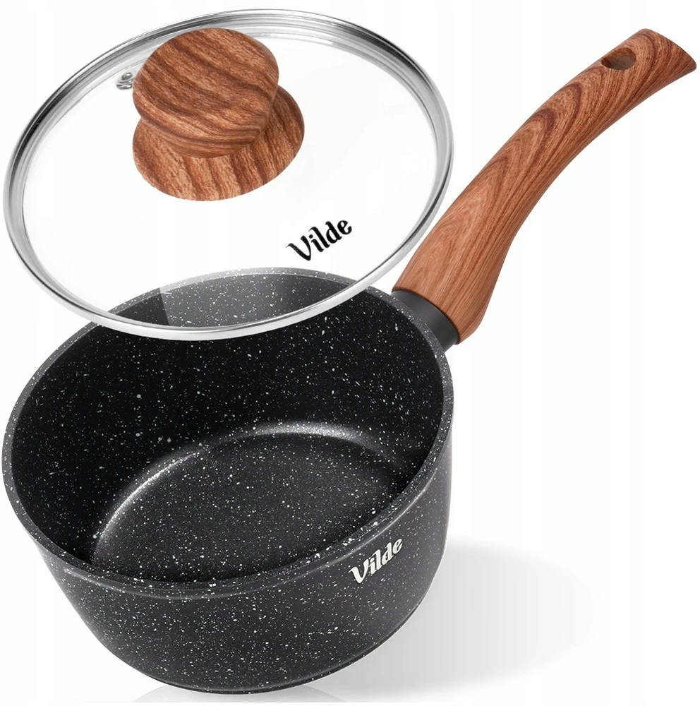 GRANITINIS puodas su dangčiu troškinimui GRANITICA 16 cm 1,2L