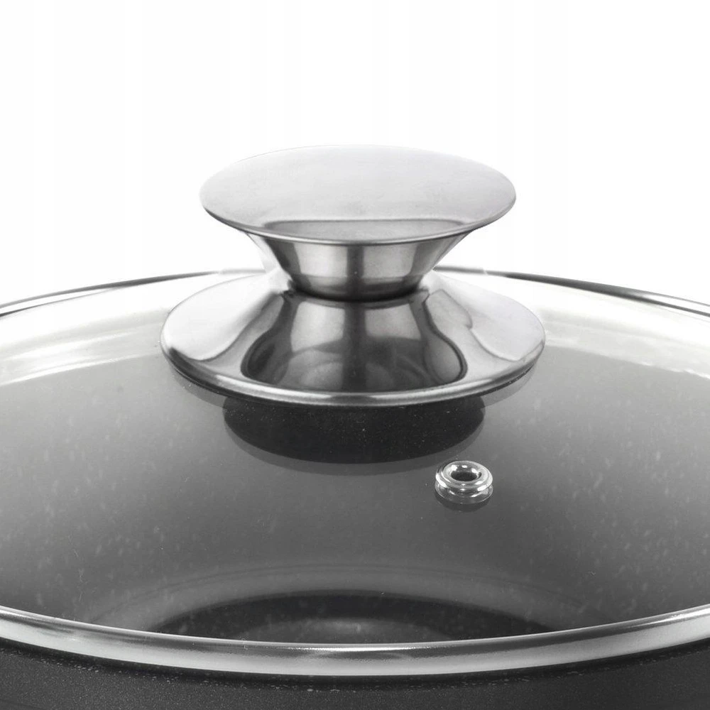 Granito puodas su stikliniu dangteliu GRANDE 20 cm, 2,3 l