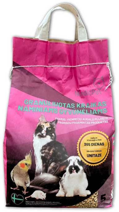 NORDIC PET Nordic_Pet Kačių kraikas organinis (nesušokantis) NordicPet, 5 l