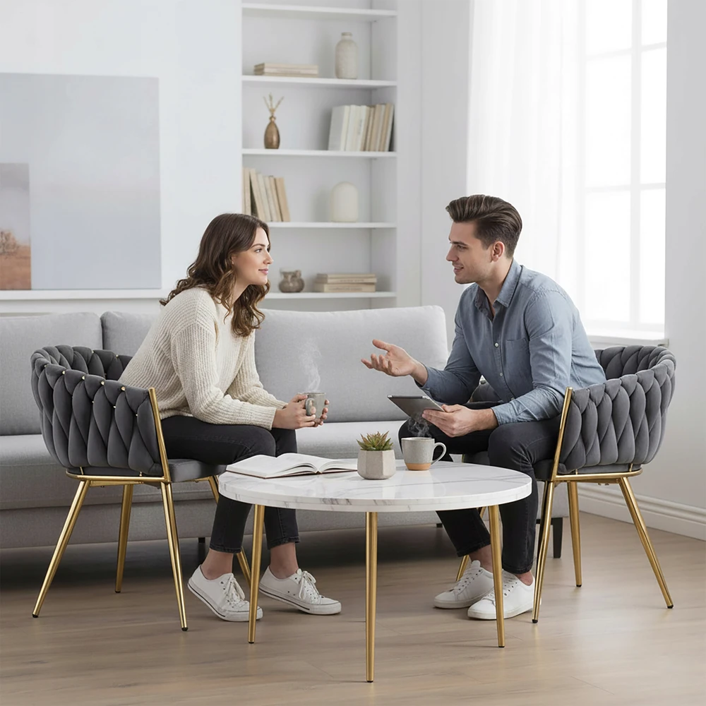 Ehokery GRAPHITE GLAMOUR GRAPHITE VELVET KĖDĖ SU AUKSO KOJĖLĖMIS AUKSO