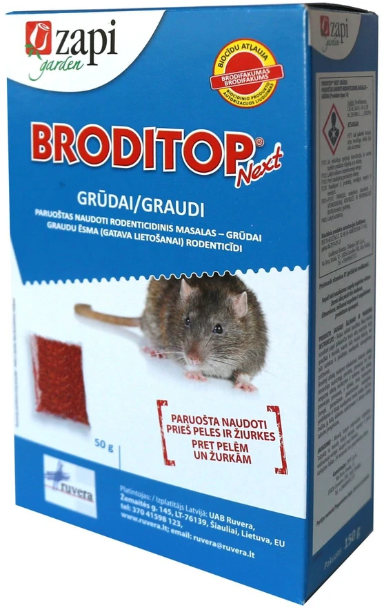 Mkds Graužikų nuodai MAUZER, grūdais, 150 g