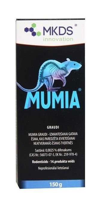 Mkds Graužikų nuodai MUMIA, grūdais, 150 g