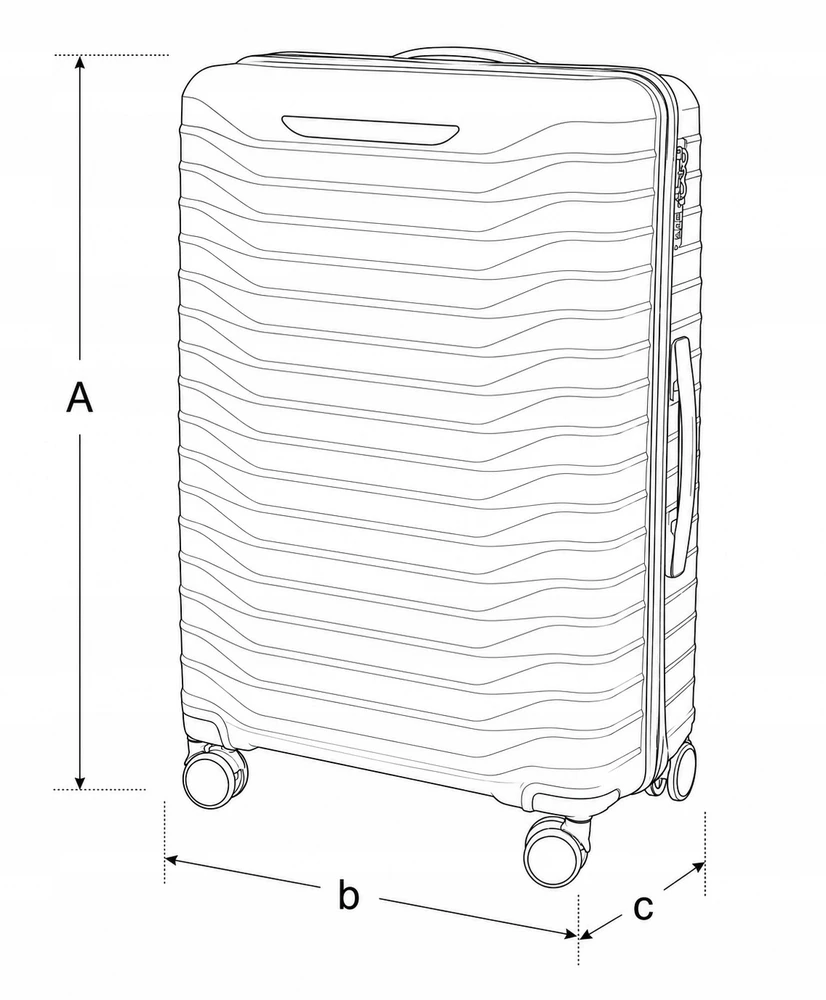 GRAVITT lagaminų rinkinys didelis vidutinis mažas 4in1 bagažinė POLYPROPYLENE 012