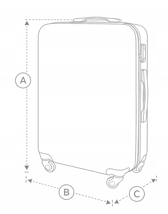 GRAVITT Travel lagaminų rinkinys 2in1 didelis + ABS dėklas 1203