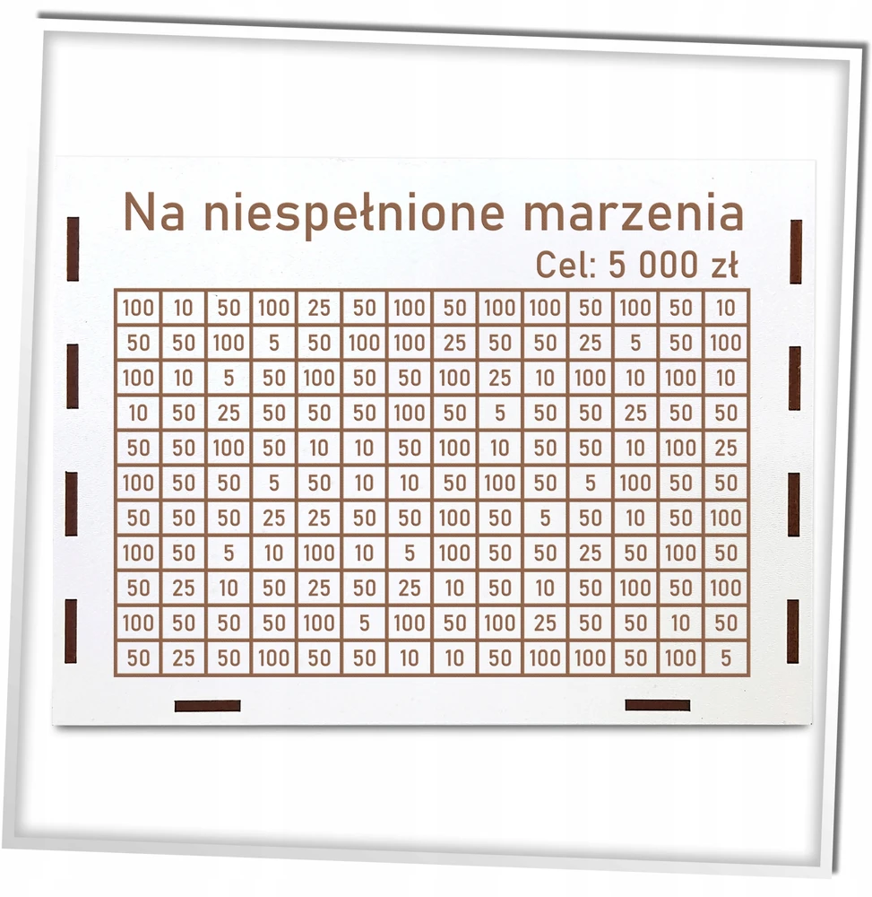 GraweroweLove SKARBONKA WYKREŚLANA PREZENT WYZWANIE OSZCZĘDZANIE TWÓJ NAPIS RÓŻNE KWOTY