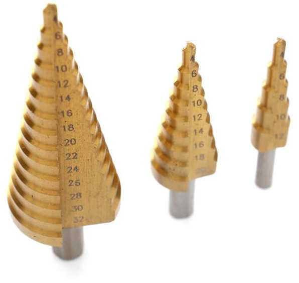 Grąžtas Kraftampdele Pakopinių grąžtų rinkinys 3vnt, 4-32mm
