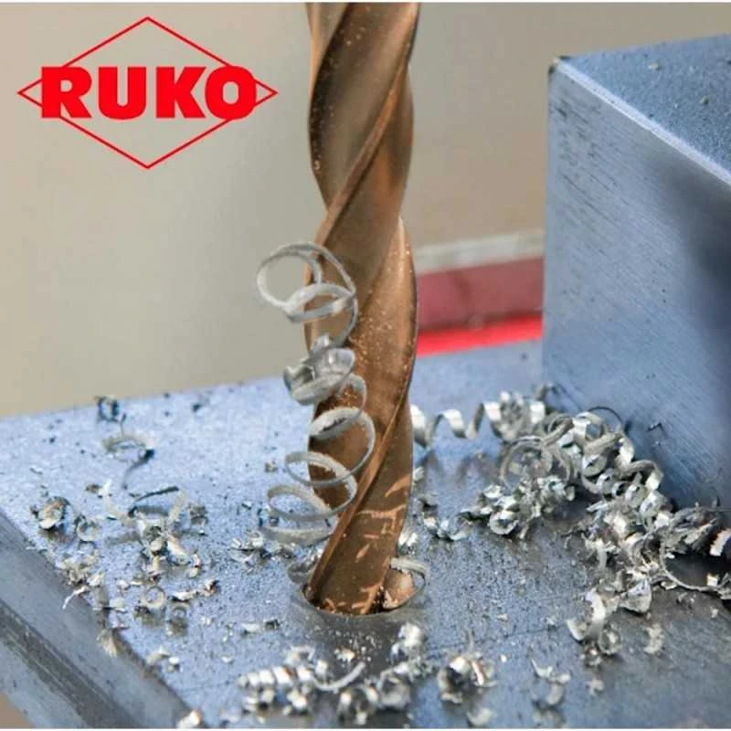 Grąžtas 91 dalies spiralinių metalo grąžtų rinkinys RUKO HSS 1-10 mm
